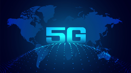 global 5g technology digital network background