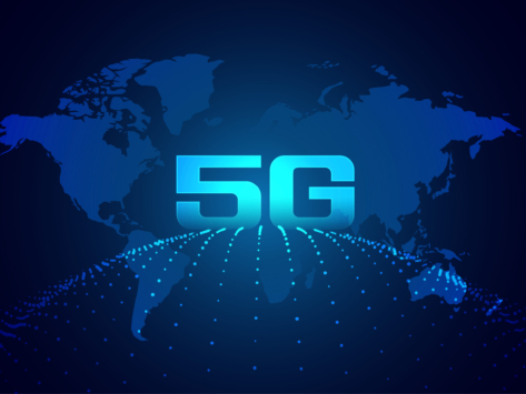 global 5g technology digital network background