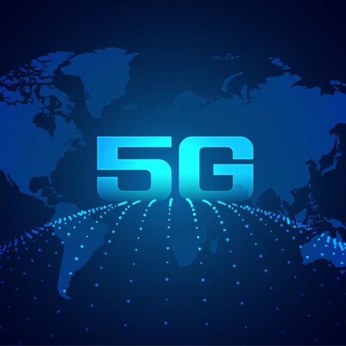 global 5g technology digital network background